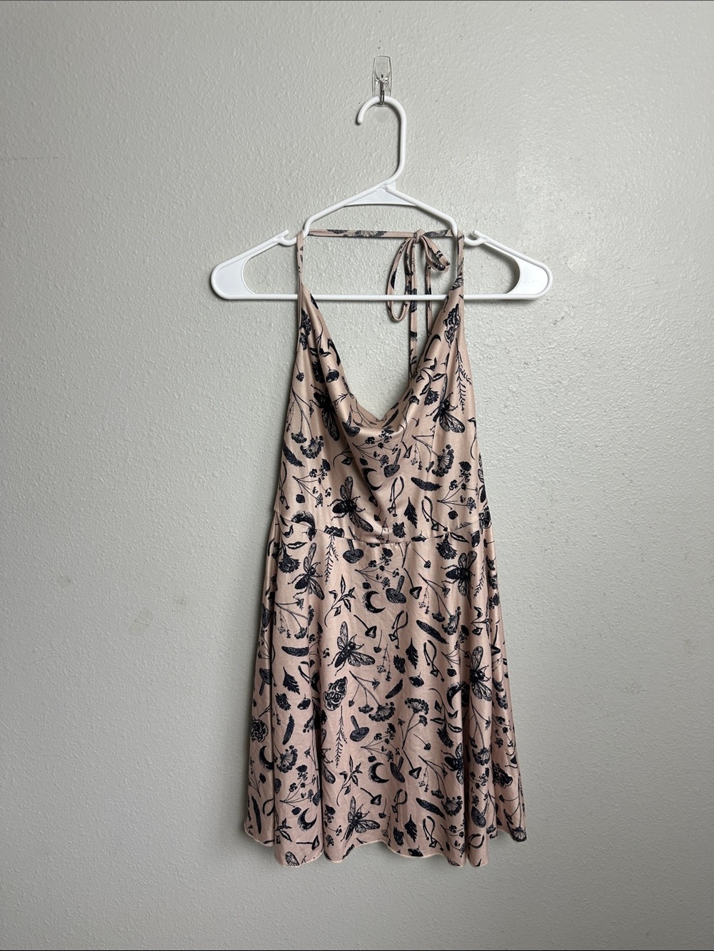 Halter mushroom boho bug goth cream dress - Picture 2 of 6